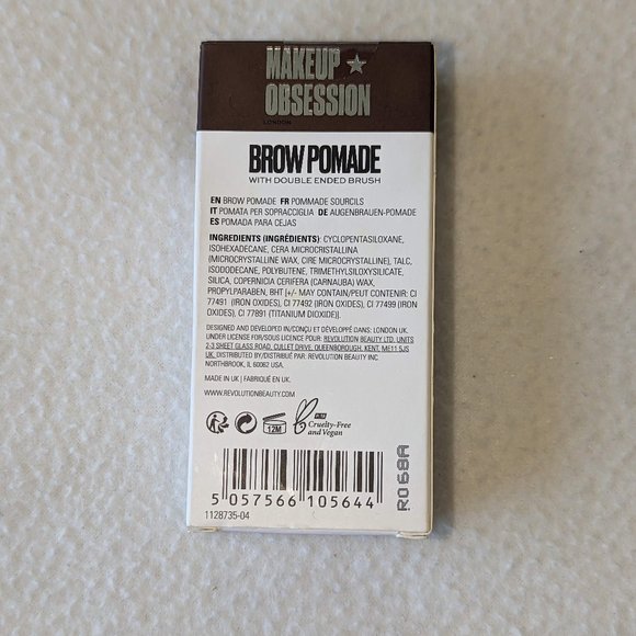 Brow Pomade MEDIUM BROWN w/ Double ended brush by Makeup Obsession - Picture 5 of 5